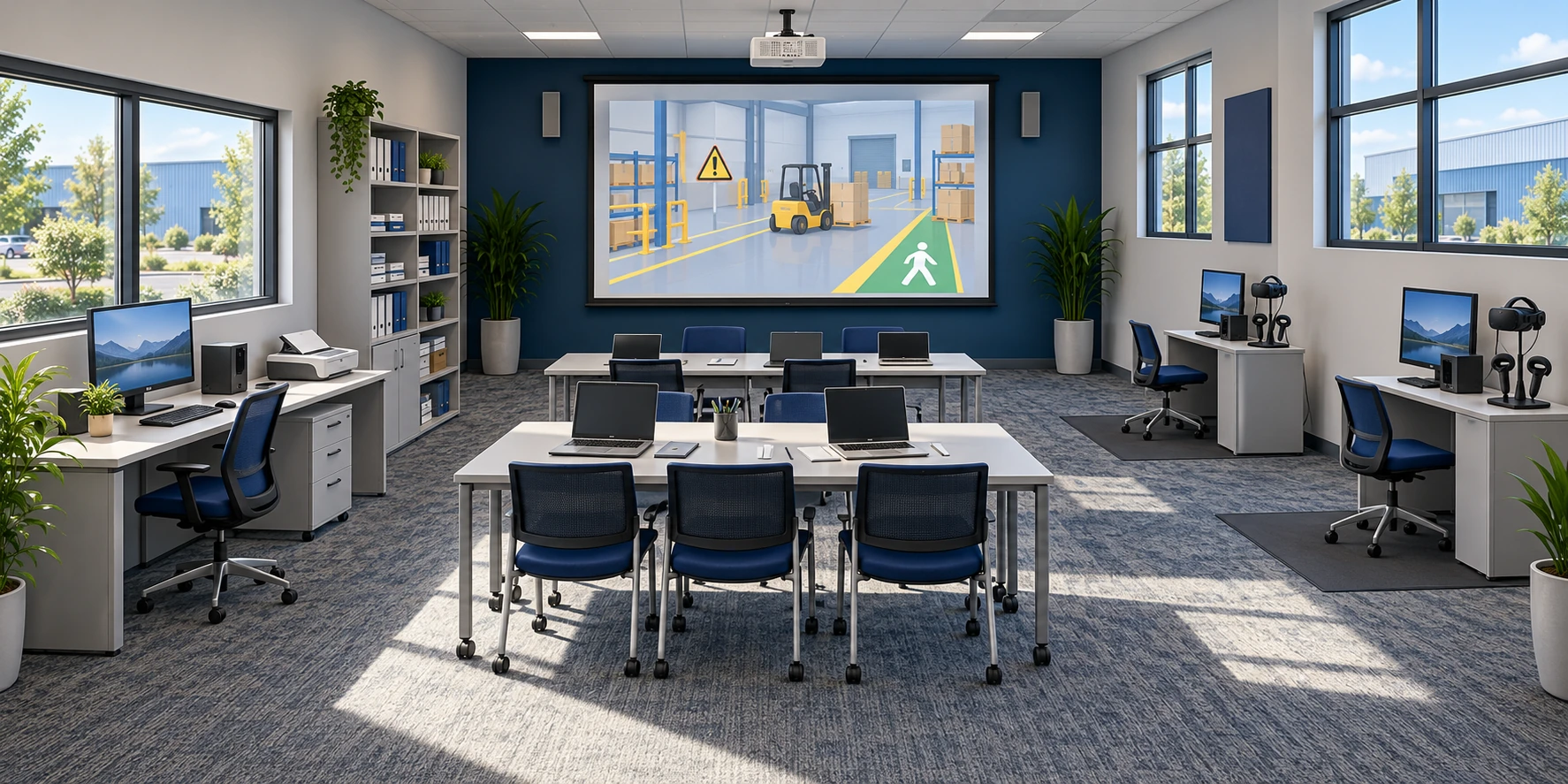 Illustrative factory Knowledge Vault learning room